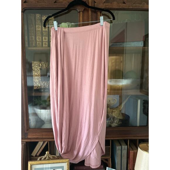 Free People Beach Women's Size Small Pink Pleated Midi Skirt - Picture 1 of 8